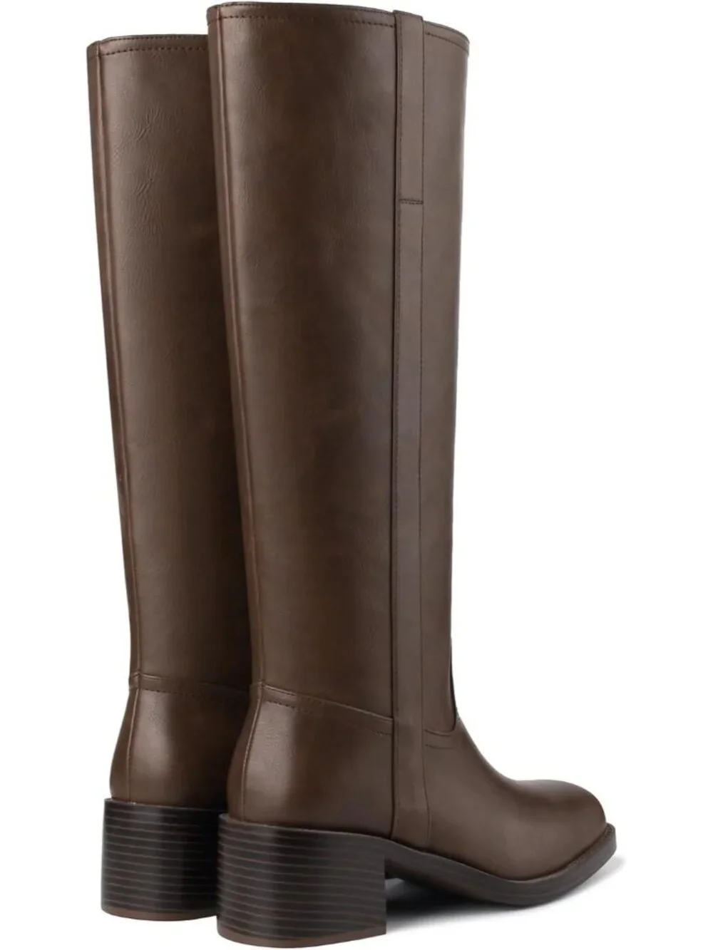 Women's Cocoa Chunky Block Heel Square Toe Going Out Knee High Riding Boots